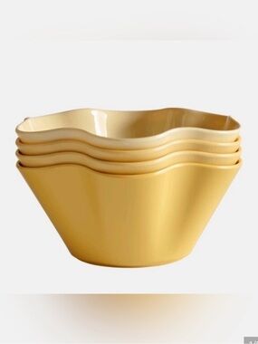 Greg Natale Yellow Melamine Bowls - Set of 4 BRAND NEW IN BOX